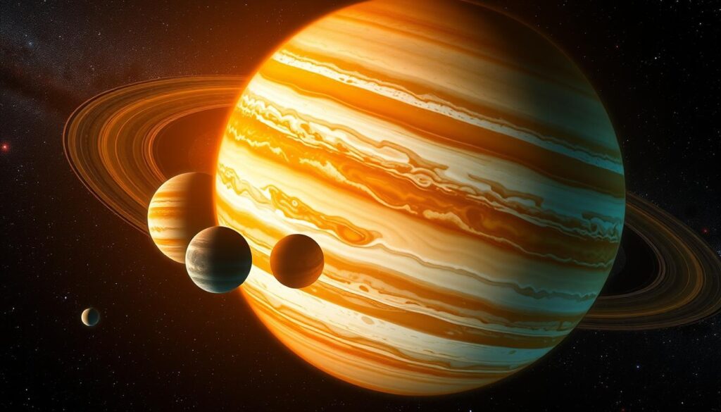 Jupiter und seine Monde Mondsystem